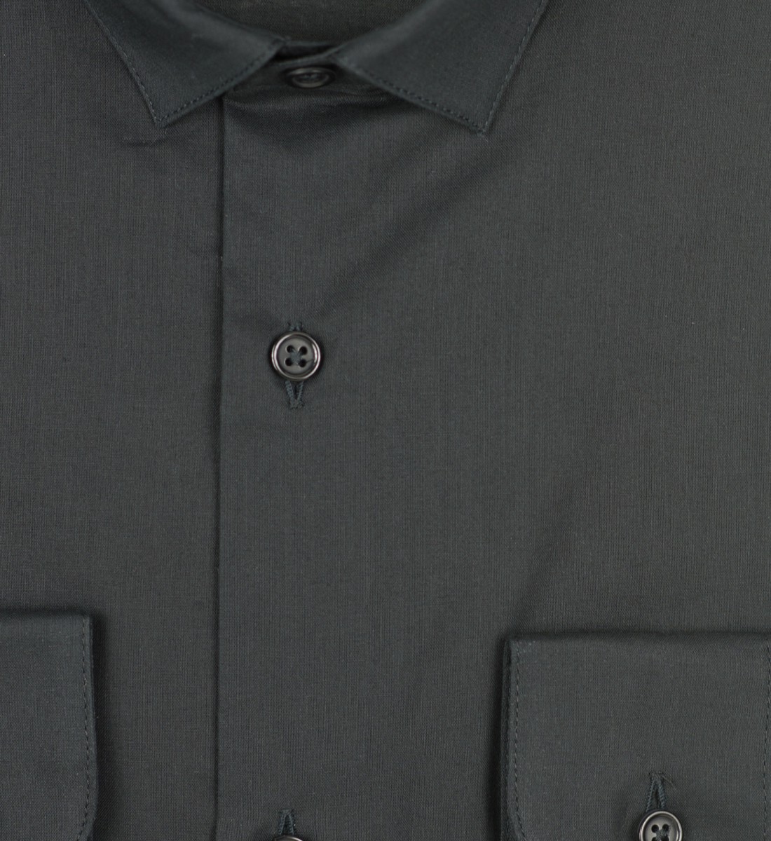 Chemise slim fit voile de coton NOIR