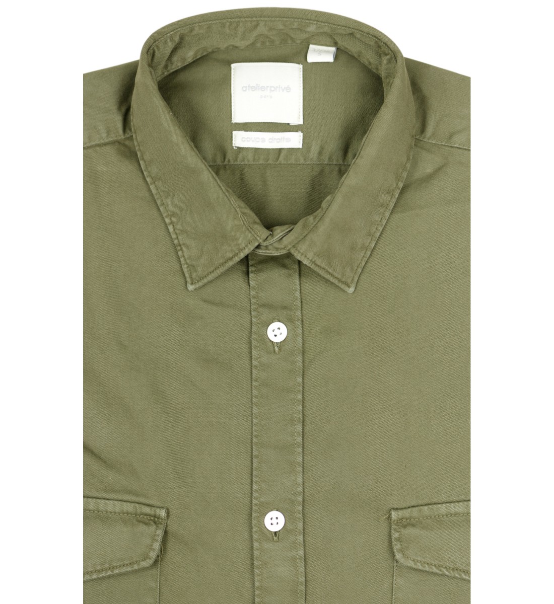 CHEMISE COUPE DROITE VINCE KAKI