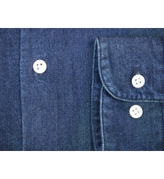 Chemise slim fit en denim brut