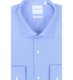 Chemise cintrée fil à fil SANS REPASSAGE BLEU