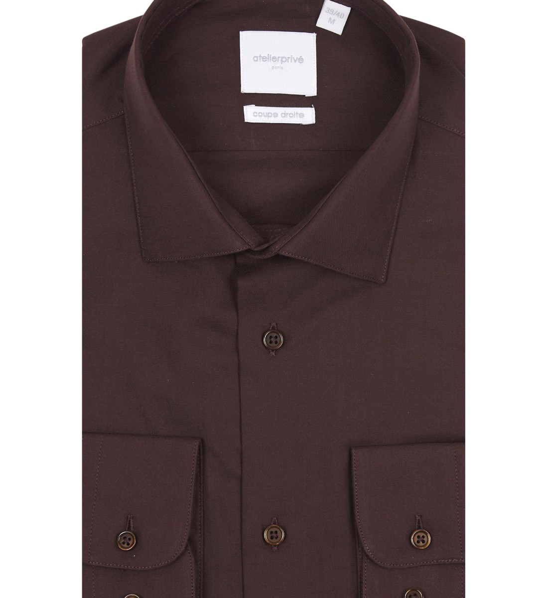 Chemise coupe droite ACHILLE BORDEAUX