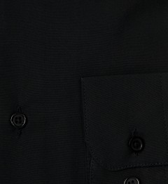 Chemise slim fit col retourné NOIR