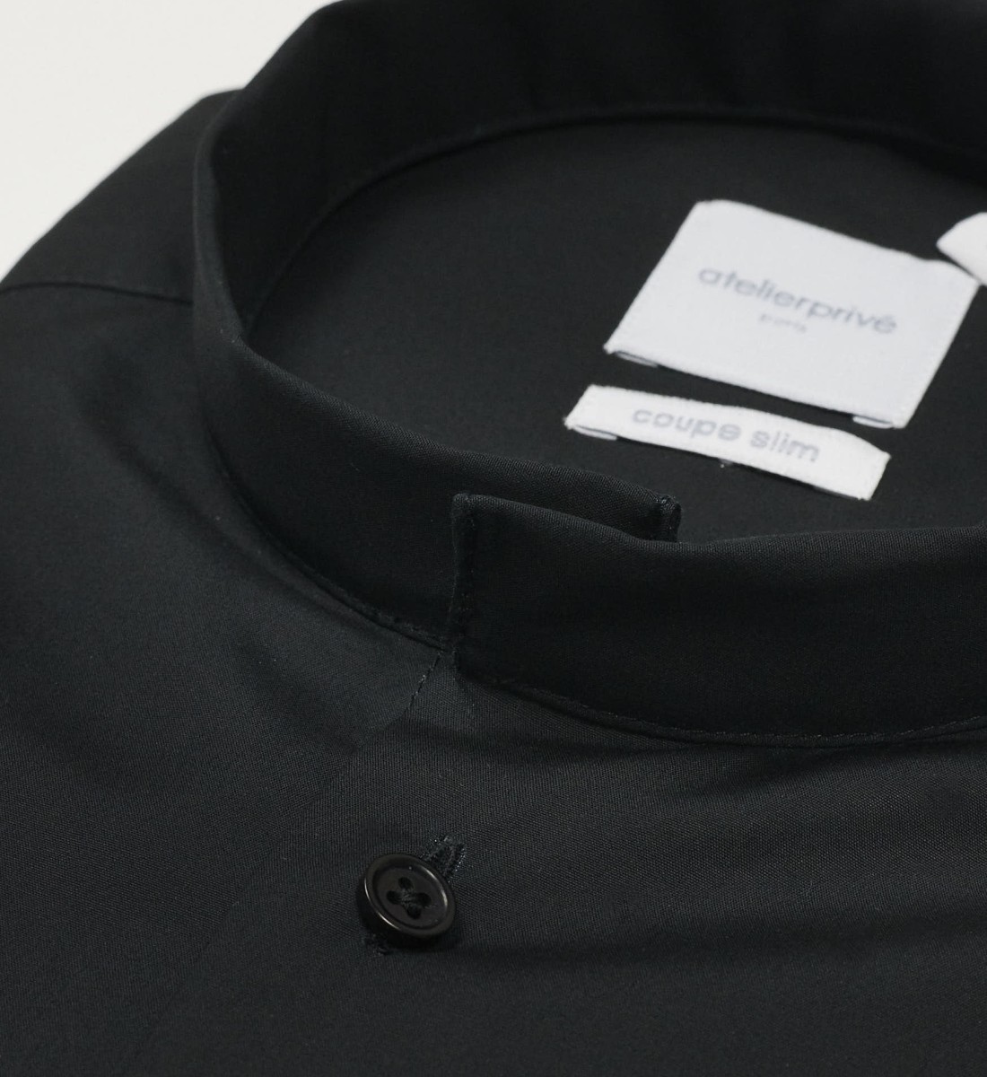 Chemise slim fit col retourné NOIR