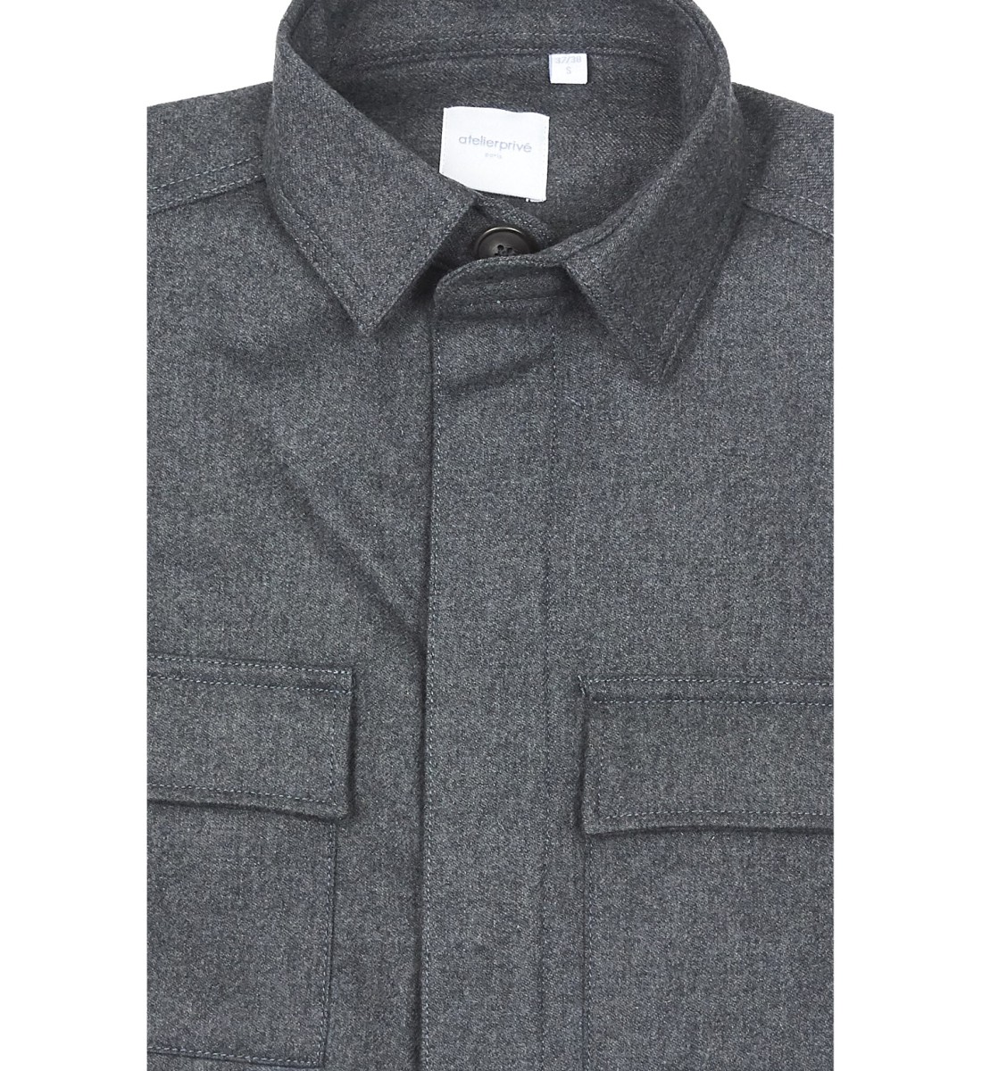 SURCHEMISE AUGUSTE GRIS CHINE