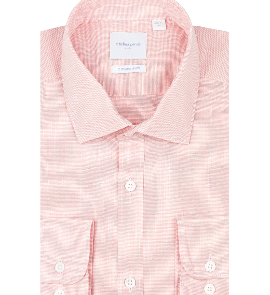 Chemise coupe cintrée BILLY rose