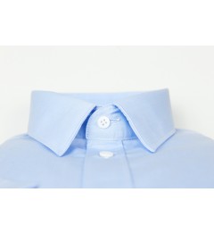Chemise manches courtes coupe droite BLOU