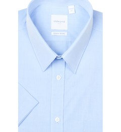 Chemise manches courtes coupe droite BLOU