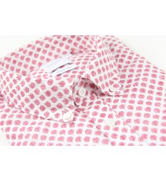 Chemise manches courtes coupe cintrée BASILE rose