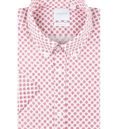 Chemise manches courtes coupe cintrée BASILE rose
