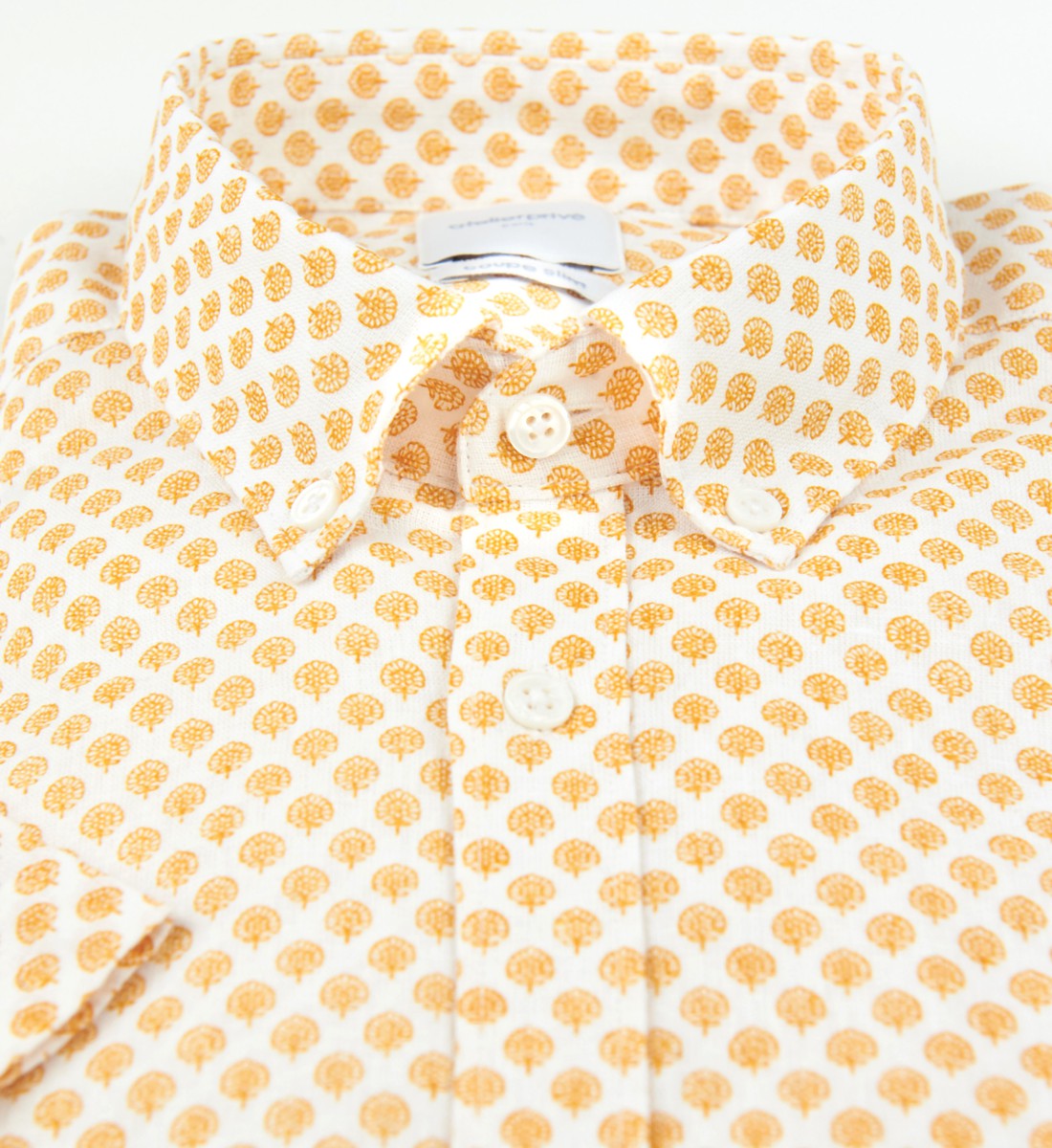 Chemise manches courtes coupe cintrée BASILE beige