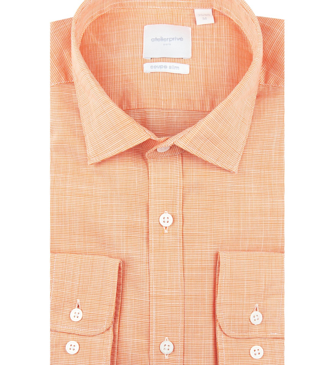 Chemise coupe cintrée BILLY orange