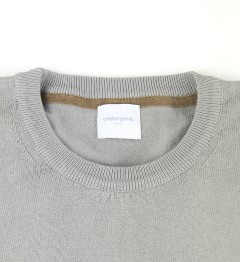 Pull col rond 100% coton gris