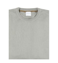 Pull col rond 100% coton gris