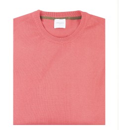 Pull col rond 100% coton corail