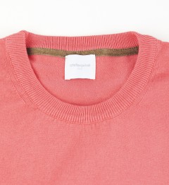 Pull col rond 100% coton corail