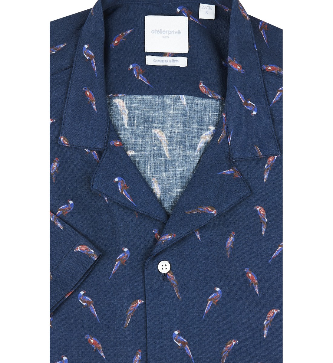 Chemise coupe cintrée manches courtes BIRDY