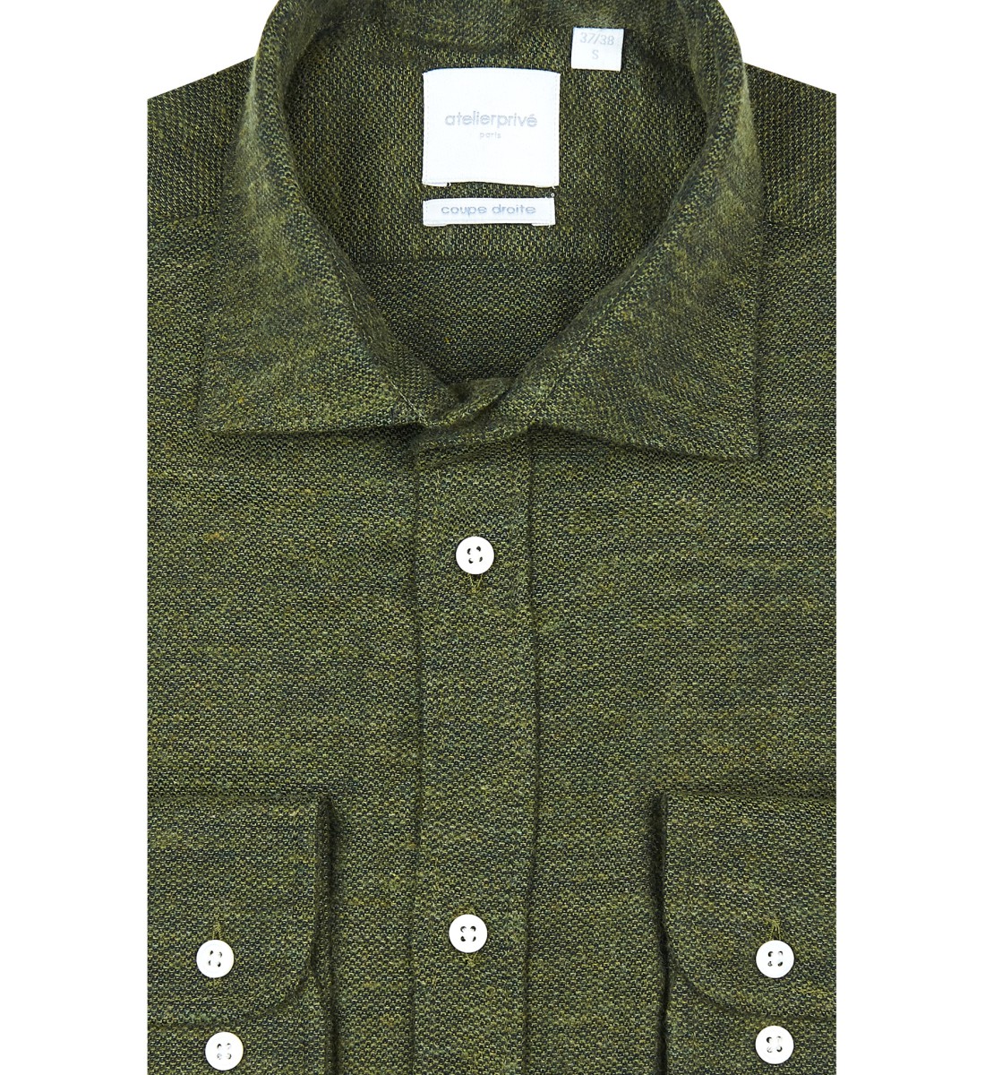 Chemise coupe droite CLAYNE kaki