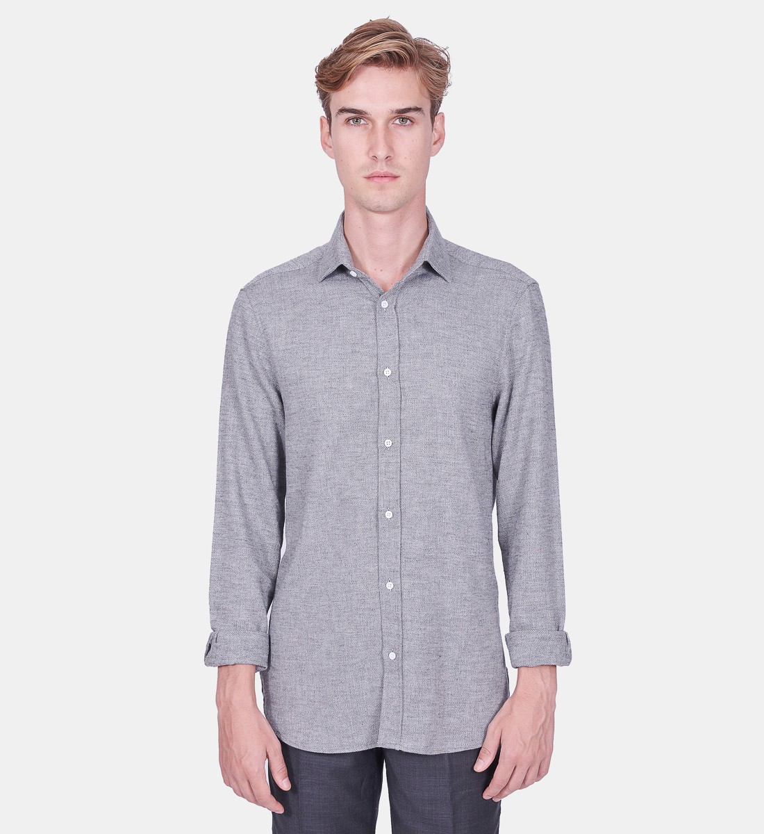 Chemise coupe droite CLAYNE gris