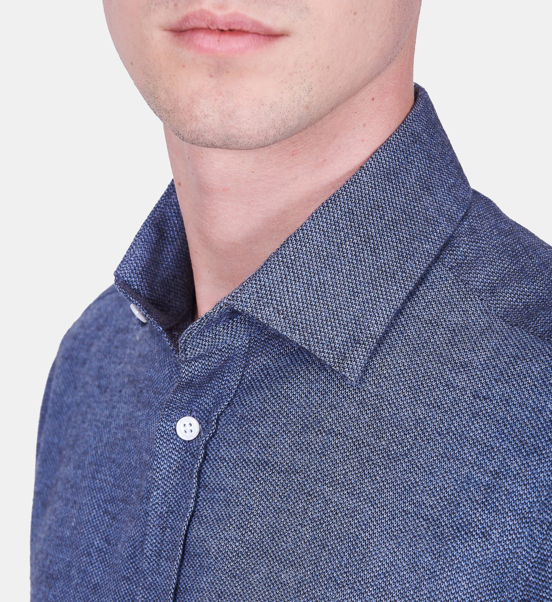 Chemise coupe droite CLAYNE bleue