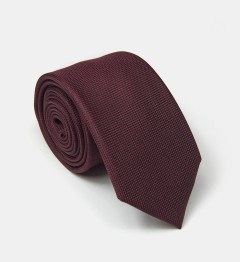 Cravate bordeaux en soie