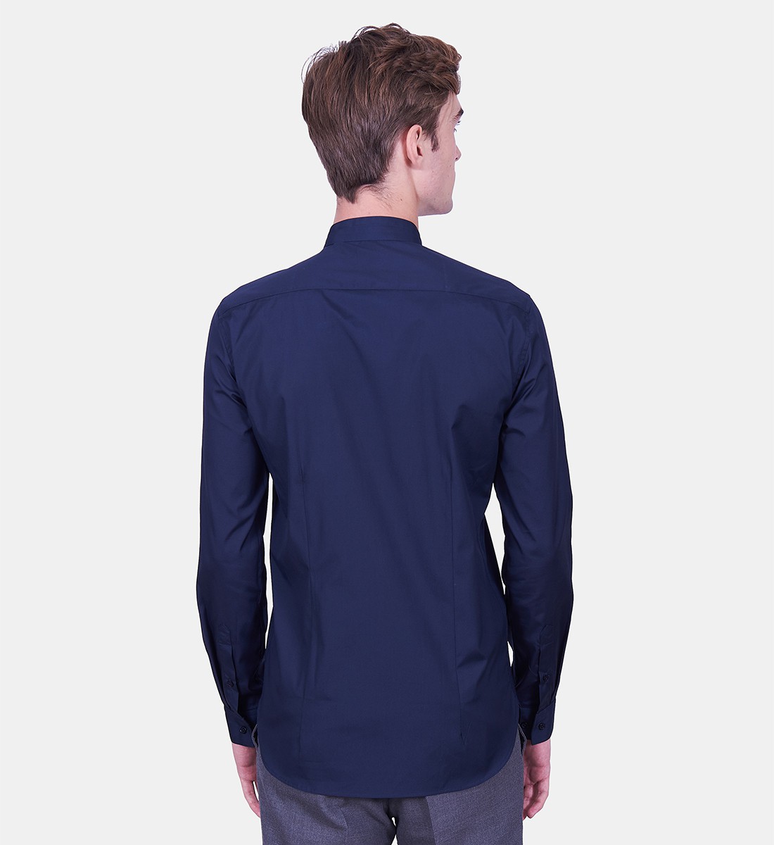 Chemise cintrée col officier Marine