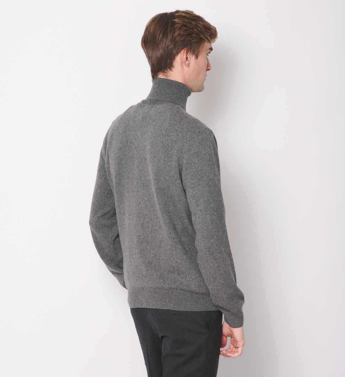 Pull Col roulé 100% Cachemire Anthracite