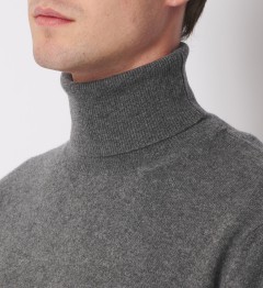 Pull Col roulé 100% Cachemire Anthracite