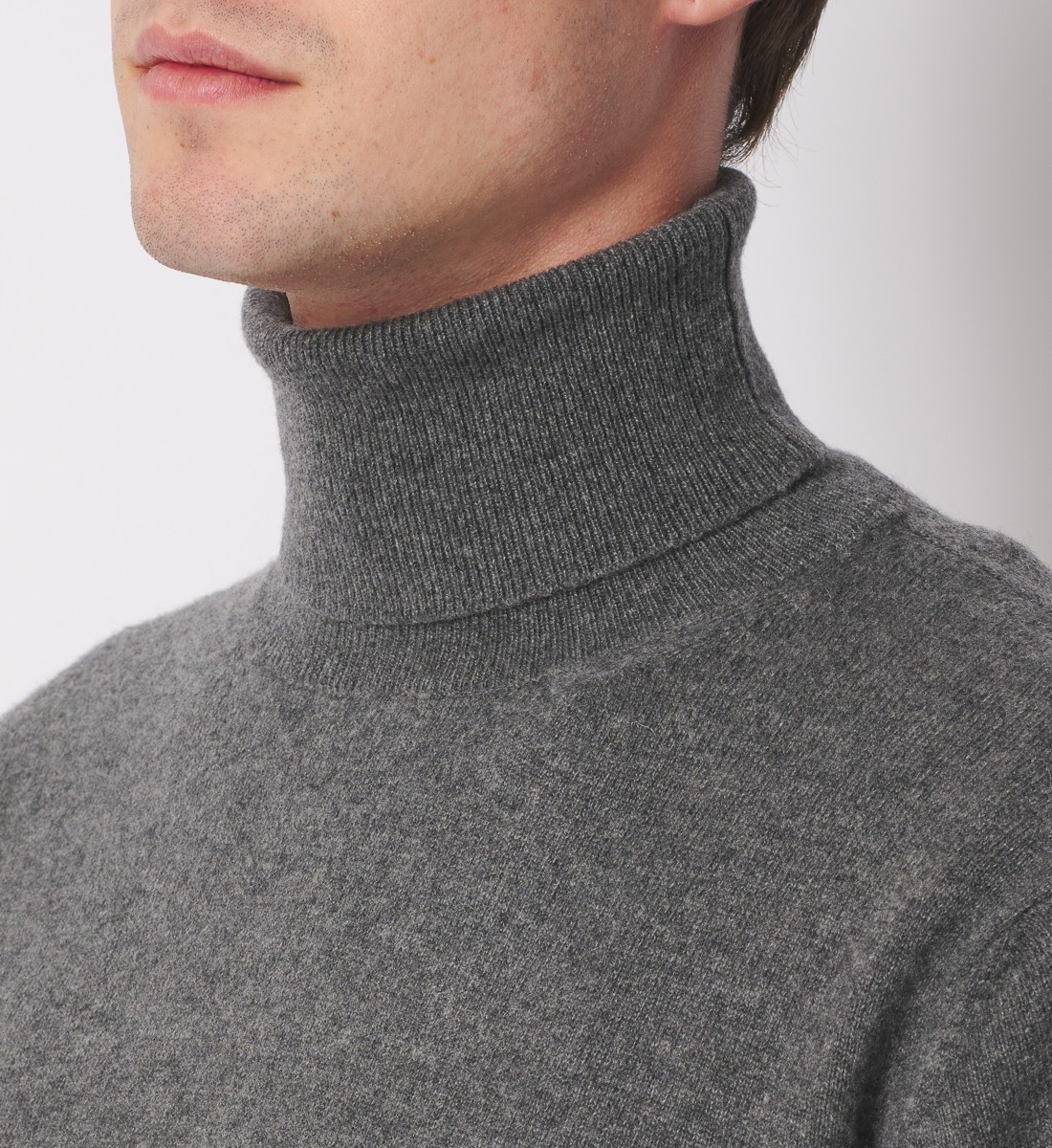 Pull Col roulé 100% Cachemire Anthracite