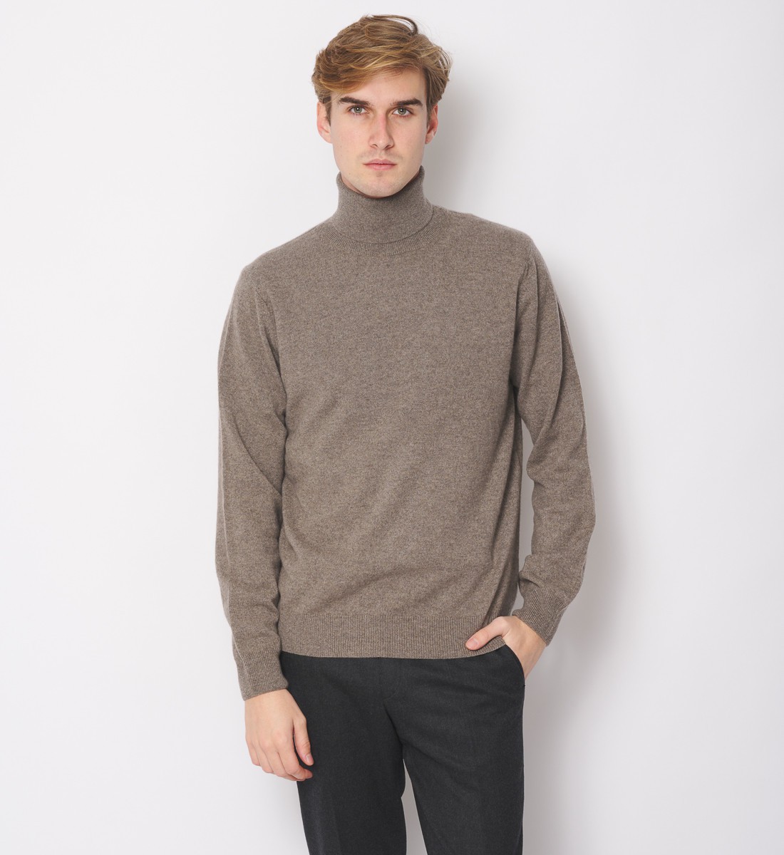 Pull Col roulé 100% Cachemire Mushroom