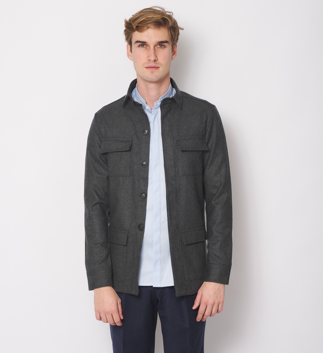 SURCHEMISE AUGUSTE GRIS CHINE