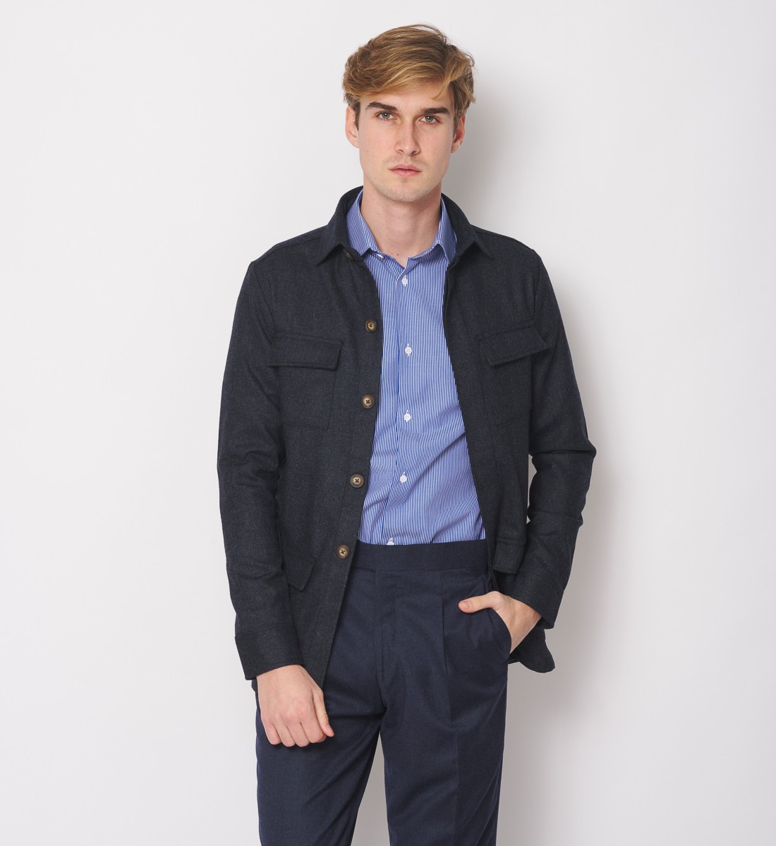 Surchemise AUGUSTE BLEU CHINE