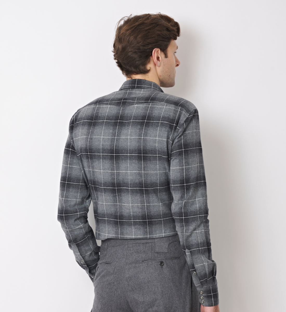 Chemise Clyle flanelle anthracite
