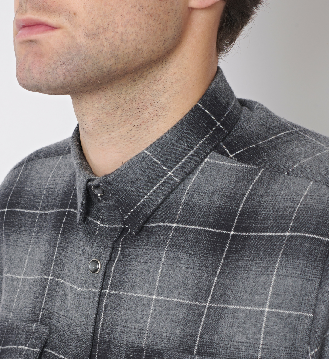 Chemise Clyle flanelle anthracite