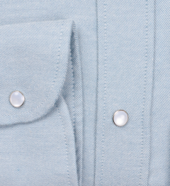 Chemise Crown en flanelle ciel