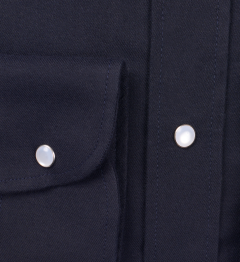 Chemise Crown en flanelle marine