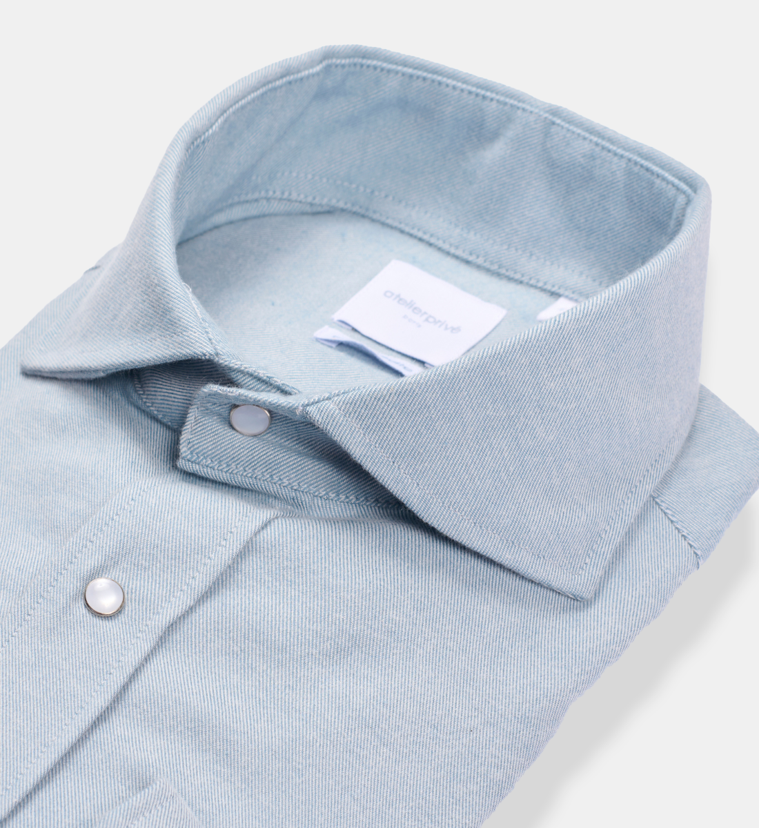 Chemise Crown en flanelle ciel