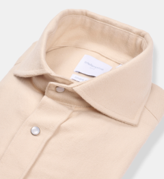 Chemise Crown en flanelle ecru