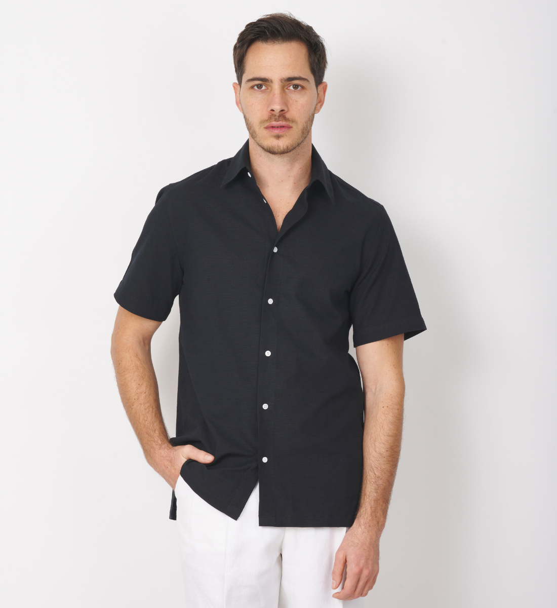 Chemise Dawson noire coupe droite