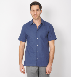 Chemise Dawson bleu coupe droite