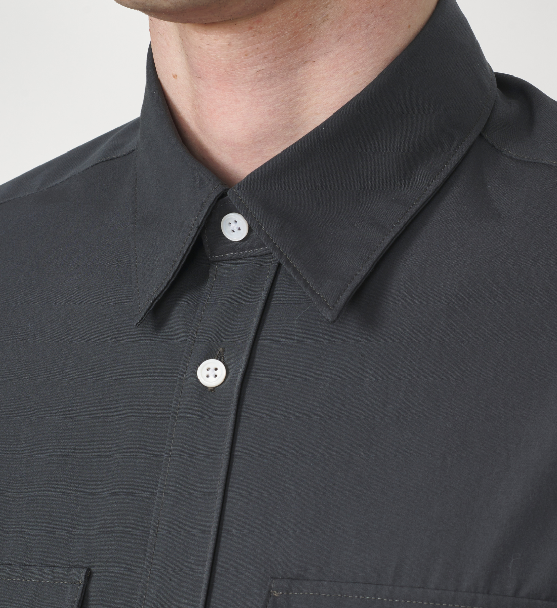 Chemise anthracite coupe droite