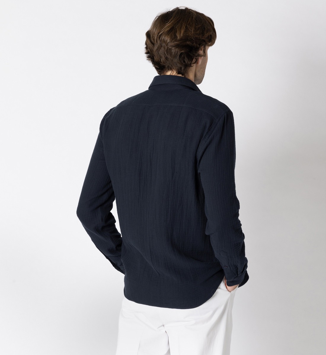 Chemise coupe droite BAZ marine
