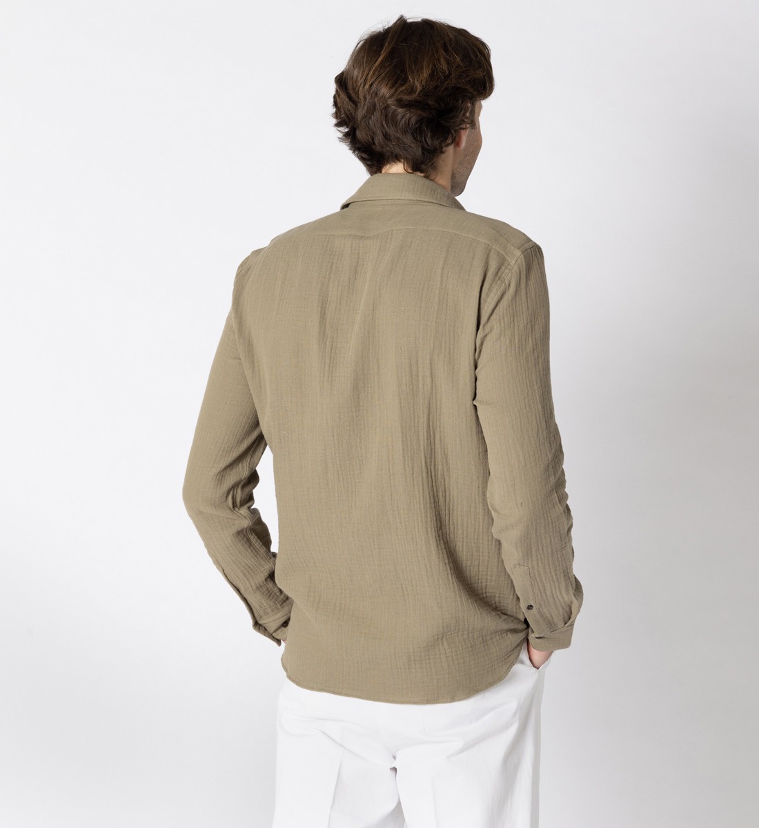 Chemise coupe droite BAZ kaki