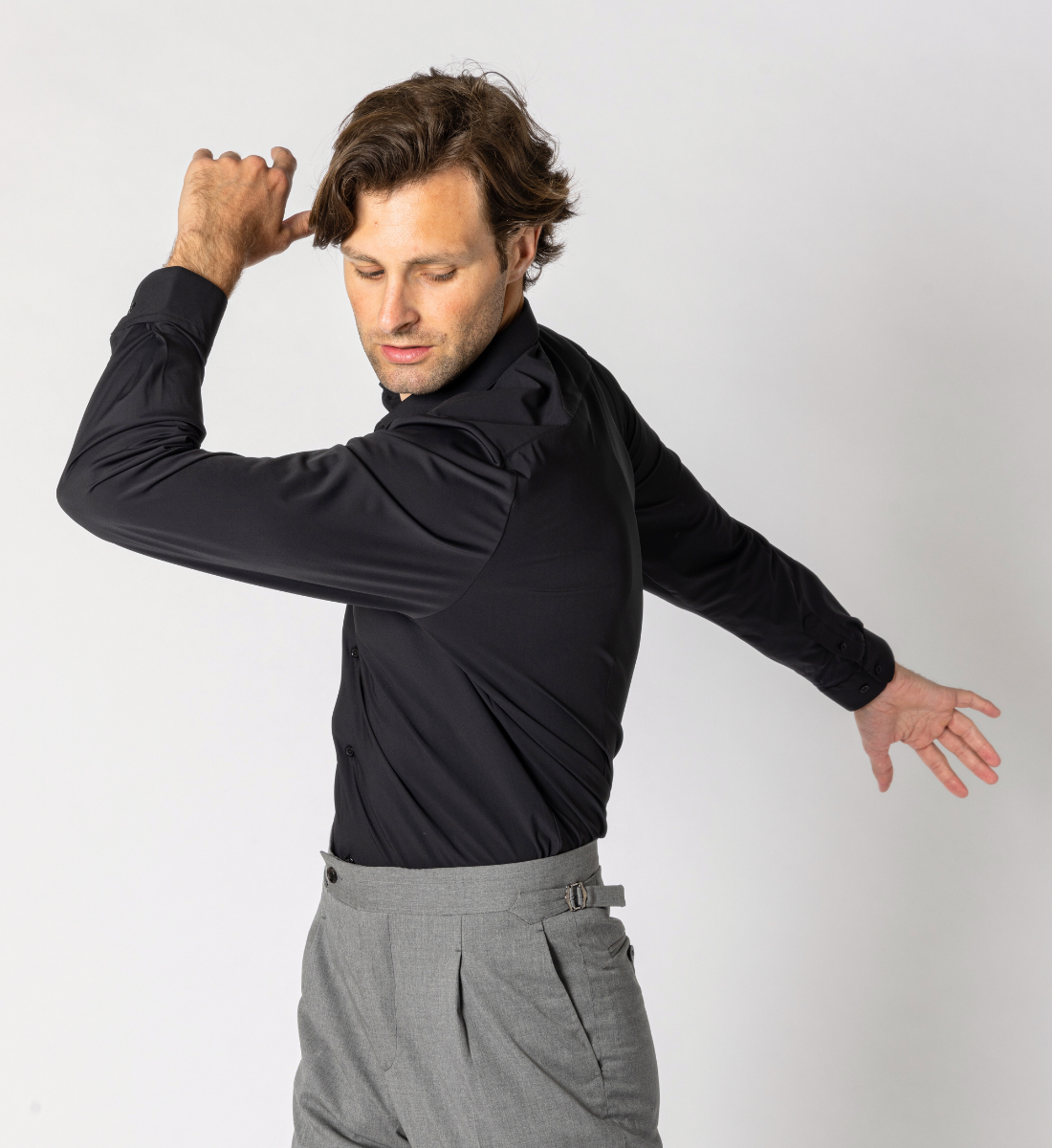 Chemise performance noire infroissable