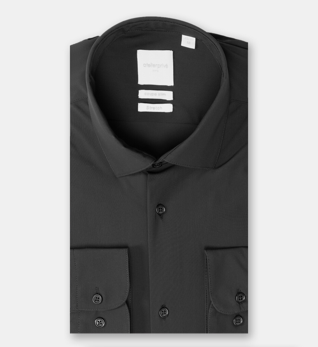 Chemise performance noire infroissable