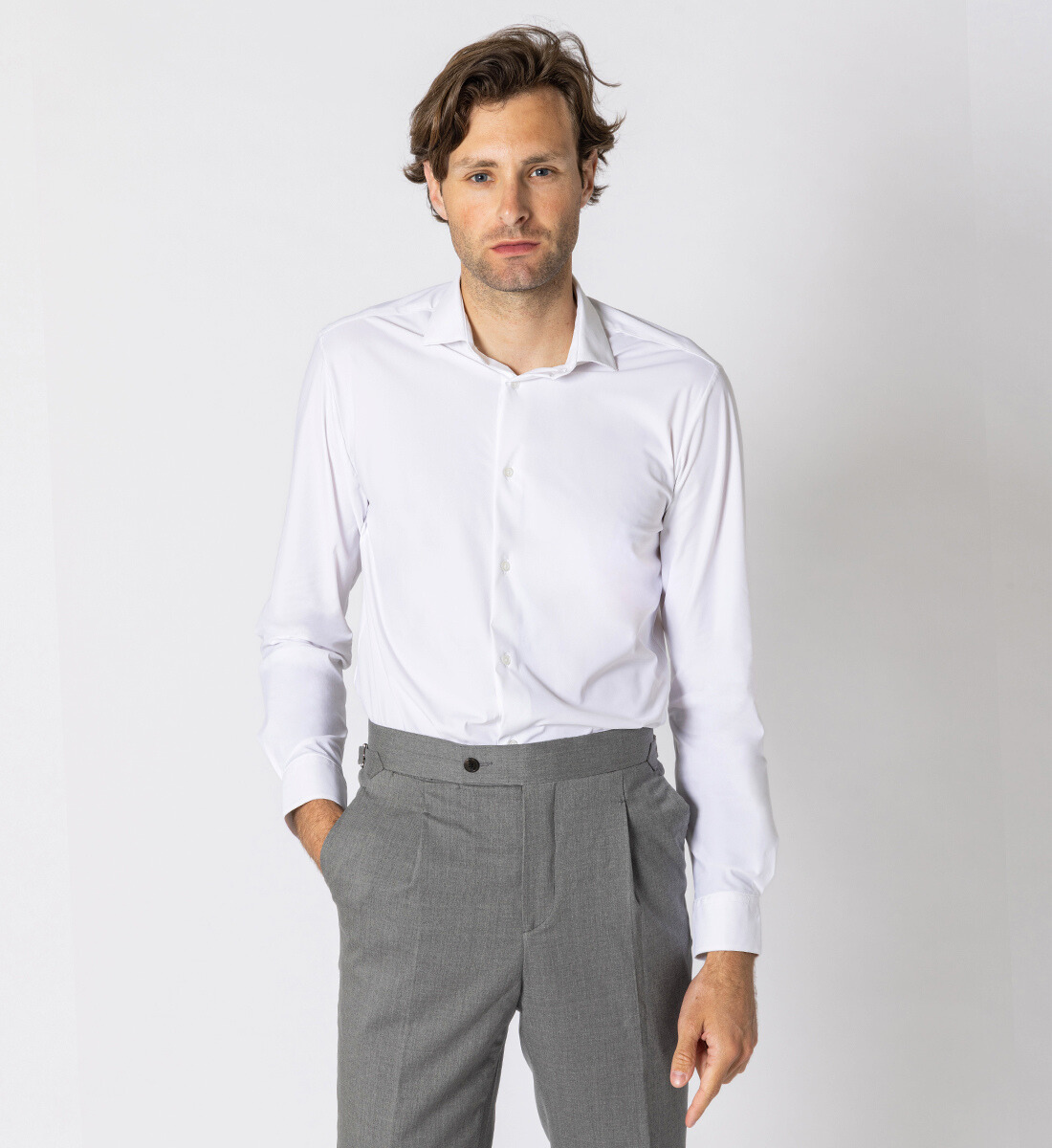 Chemise performance blanche infroissable