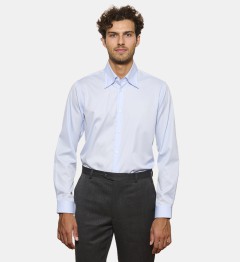 Chemise ciel col Damoiseaux coupe cintrée