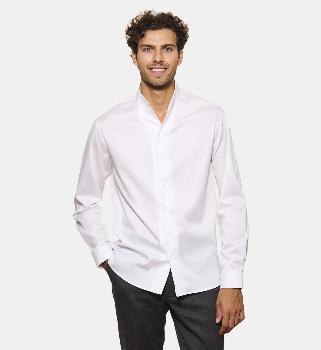 Chemise blanche col Danny coupe droite