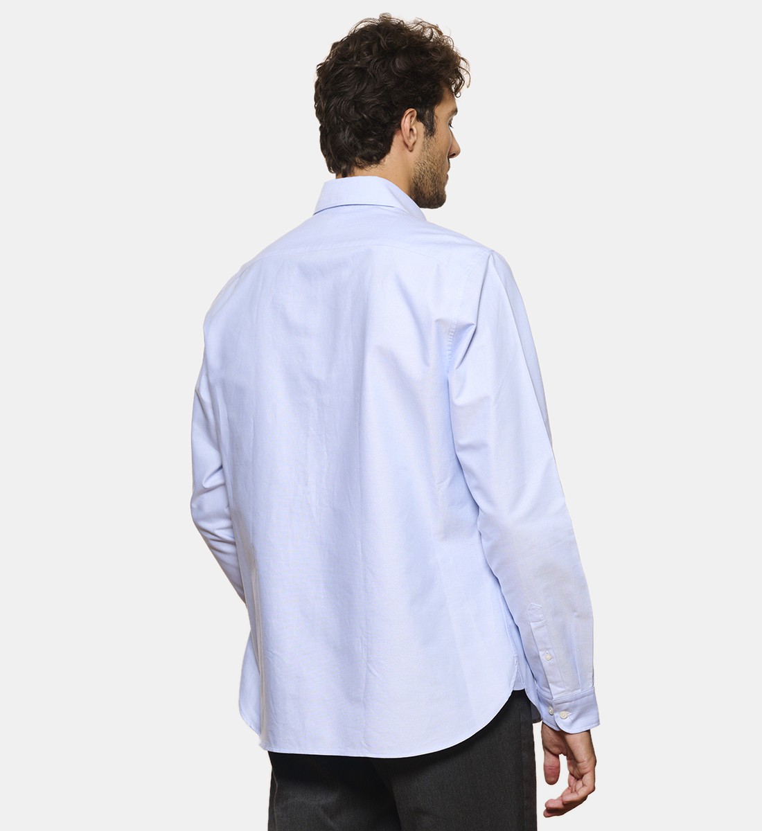 Chemise oxford ciel coupe droite