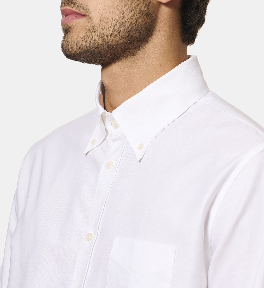 Chemise oxford blanc coupe droite