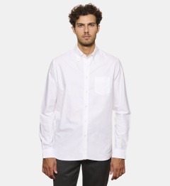 Chemise oxford blanc coupe droite